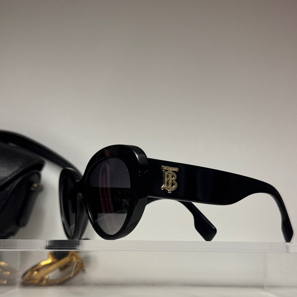 Burberry Black Sunglasses with Gold Logo